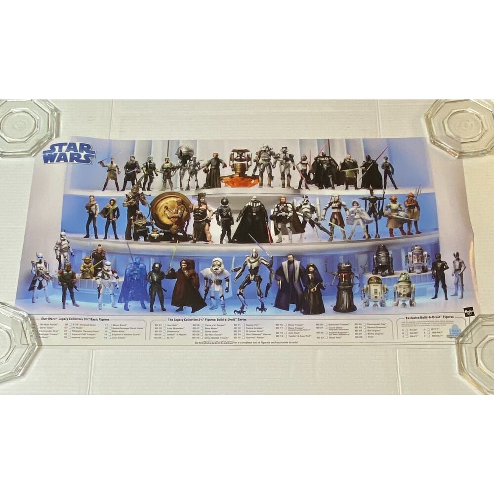 Vtg SDCC Hasbro Star Wars Figure Promo Poster 2008 Build A Droid Titanium 18B